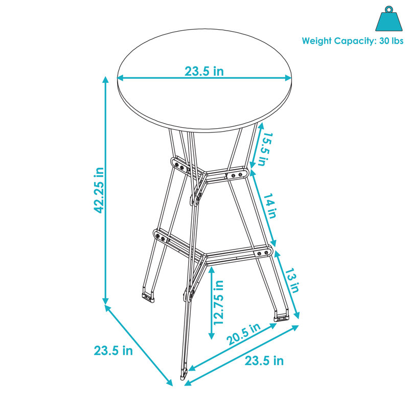 Bar Height 23.5" Dining Table