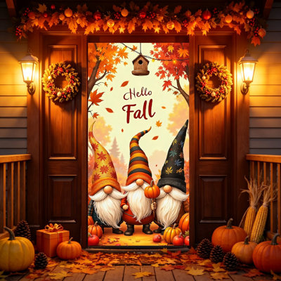 Fall Decor Fall Maple Leaf Door Curtain Thanksgiving  Season Door Frame Decor   Porch Hanging   Style Decor For Home Doorway  Party Festival Decoratio