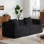 Canapé-lit convertible avec poches et coussins de rangement latéraux, idéal pour les salons, les chambres à coucher et les bureaux, confortable et pliable