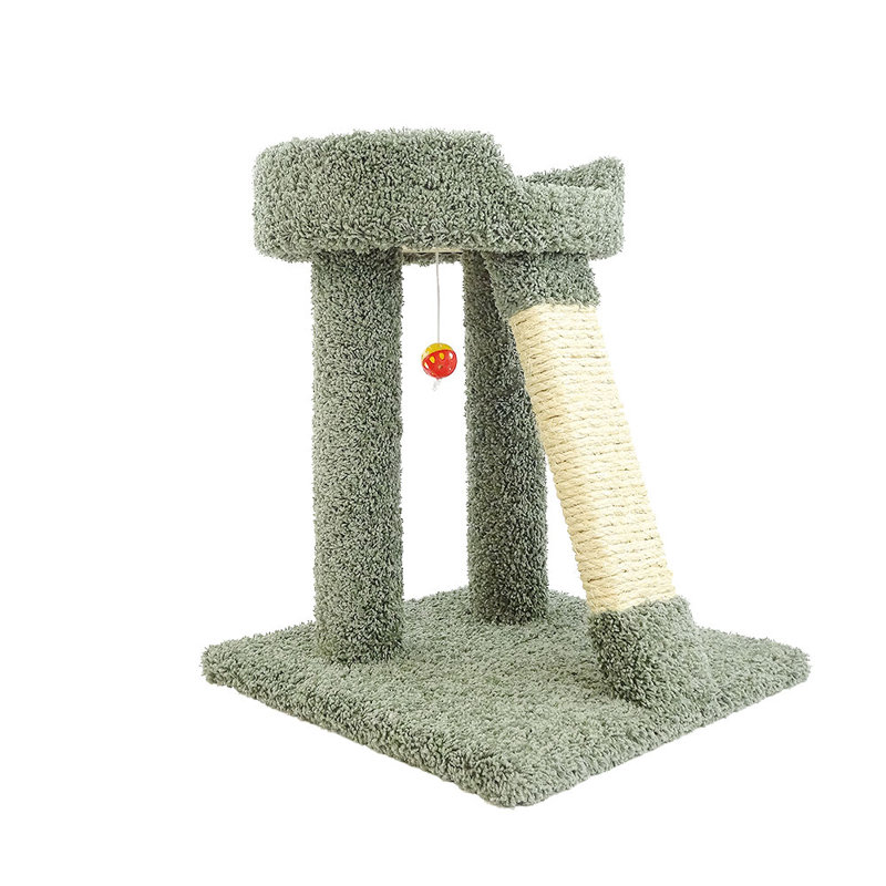 Arbre à chat 24 po avec tapis en sisal et moelleux New Cat Condos, Vert