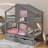 Functional Twin-Over-Twin Bunk Bed With Two Built-In Drawers-752610856