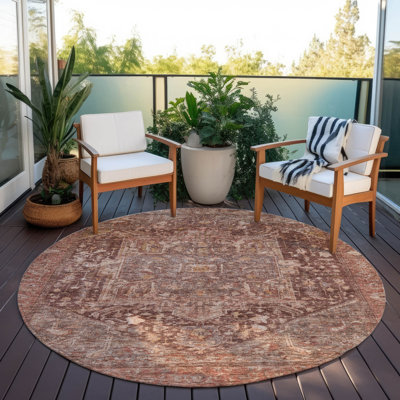 Tapis bourgogne intérieur / extérieur lavable à la machine Claudian ACN1240