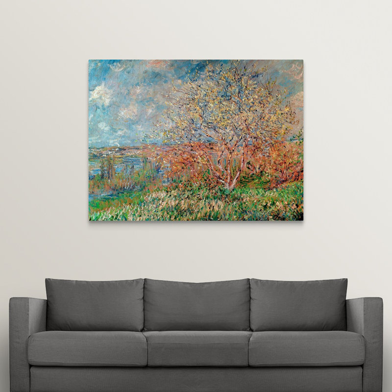 Spring, 1880 82 by Claude Monet - Print, Canvas, 18" H x 24" W x 1.5" D