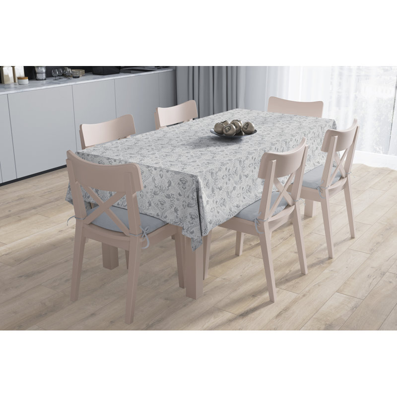 Nappe Floral, 104 po x 60 po, Gris