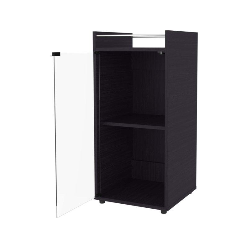Bar 1 porte Wenge avec tablette ouverte