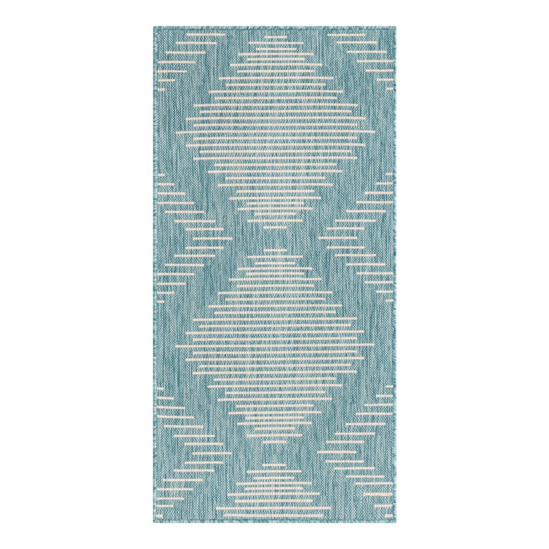 Striped Indoor / Outdoor Rug, Runner 2' x 4'1"