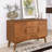 47" Mid Century Modern Sideboard with Thick Solid Wood Frame Base and Legs