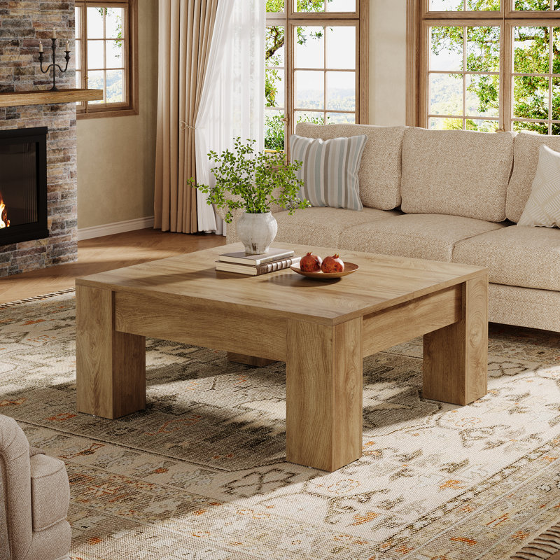 Pedestal Coffee Table with Storage