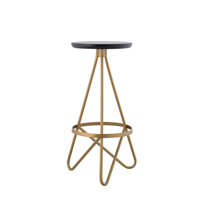 Tabouret de bar 30 po Spiroa, Noir / doré