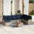 vidaXL Garden Sofa Set with Cushion 9 pcs Grey Poly Rattan-336072527