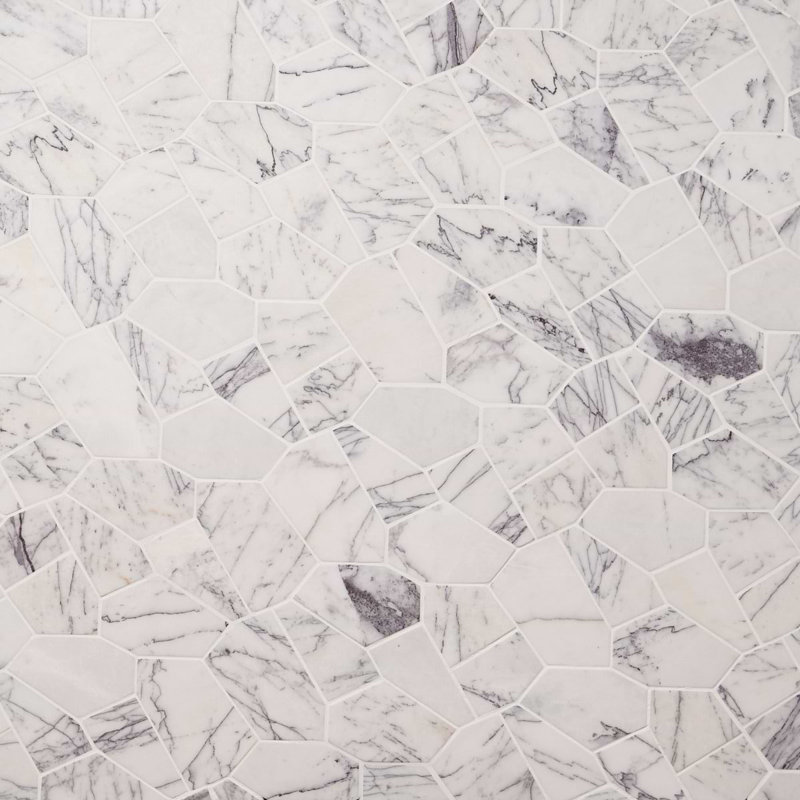 Carreau de mosaïque en pierre naturelle l 11,81 po x L 19,68 po Bond Tile, Lilas