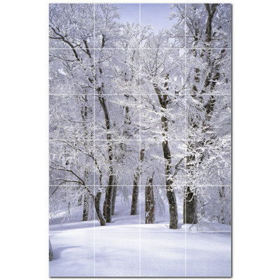 Carrelage mural décoratif en céramique 32 po x 48 po Winter PT501225: 8 po x 8 po (ensemble de 24)