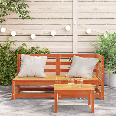 Ophelia & Co. Patio Sofa 2-Seater Solid Wood Pine