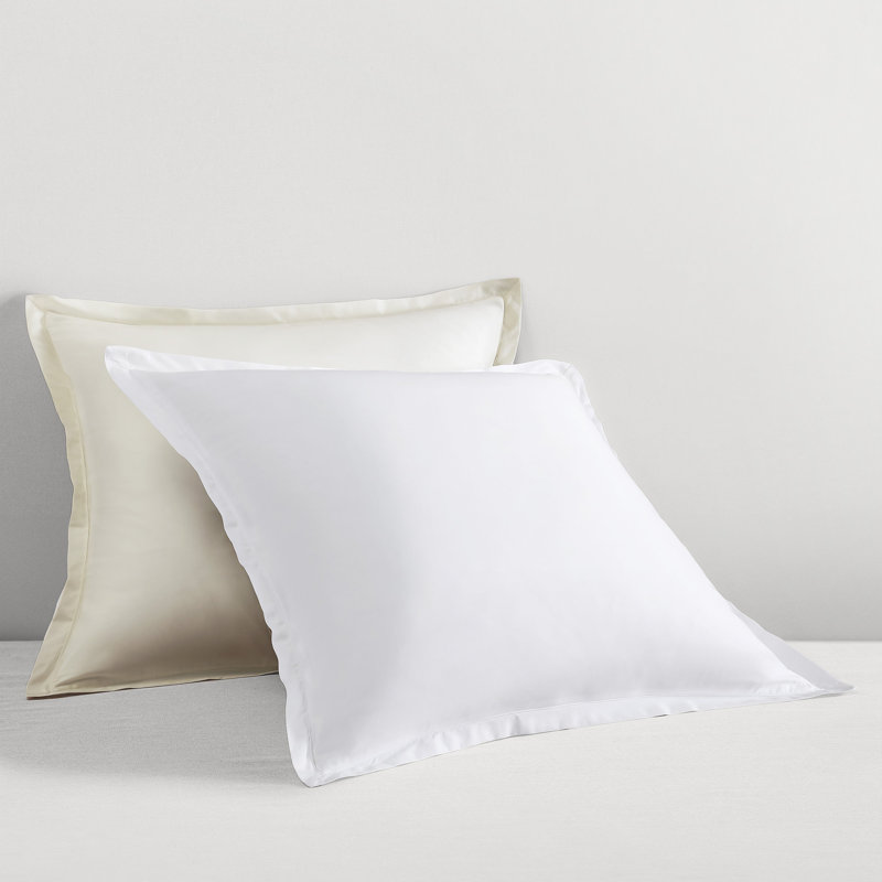 Egyptian Cotton Sateen Euro Sham, Ivory