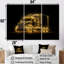 Neon Light Strips Trailer Truck - Car / Van, ensemble d'art sur toile-107760550-107760552