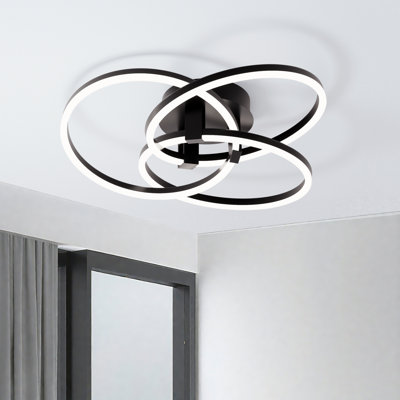 Alliber 3 - Light 23.23'' Simple Geometric LED Semi Flush Mount
