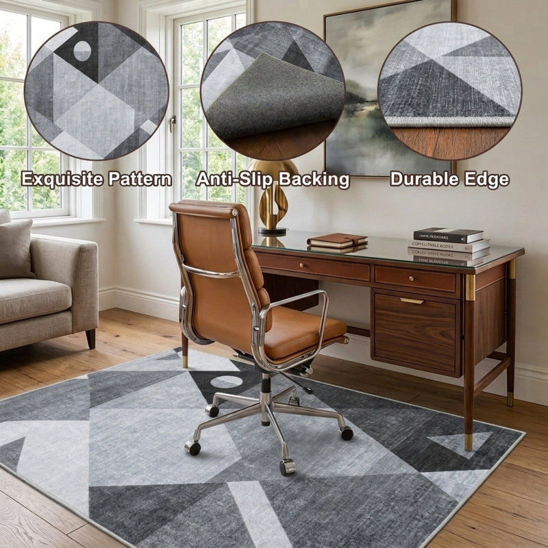Protecteur de plancher de tapis de chaise et rehausseur de style pour les espaces de bureau à domicile ou de salle à manger