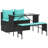 3 Piece Patio Dining Set With Cushions Poly Rattan-1191949442