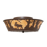 Moose at Dawn 4 - Light Flush Mount