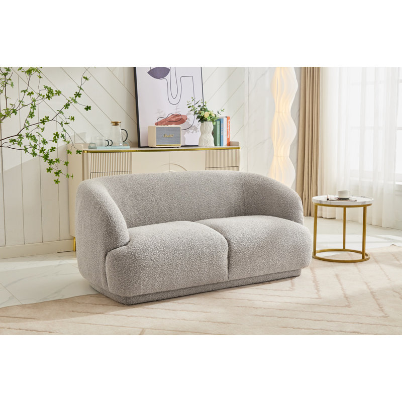 Aria Curved Boucle Sofa, 2