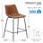Bellino Upholstered Counter Stool with Metal Frame-210964606