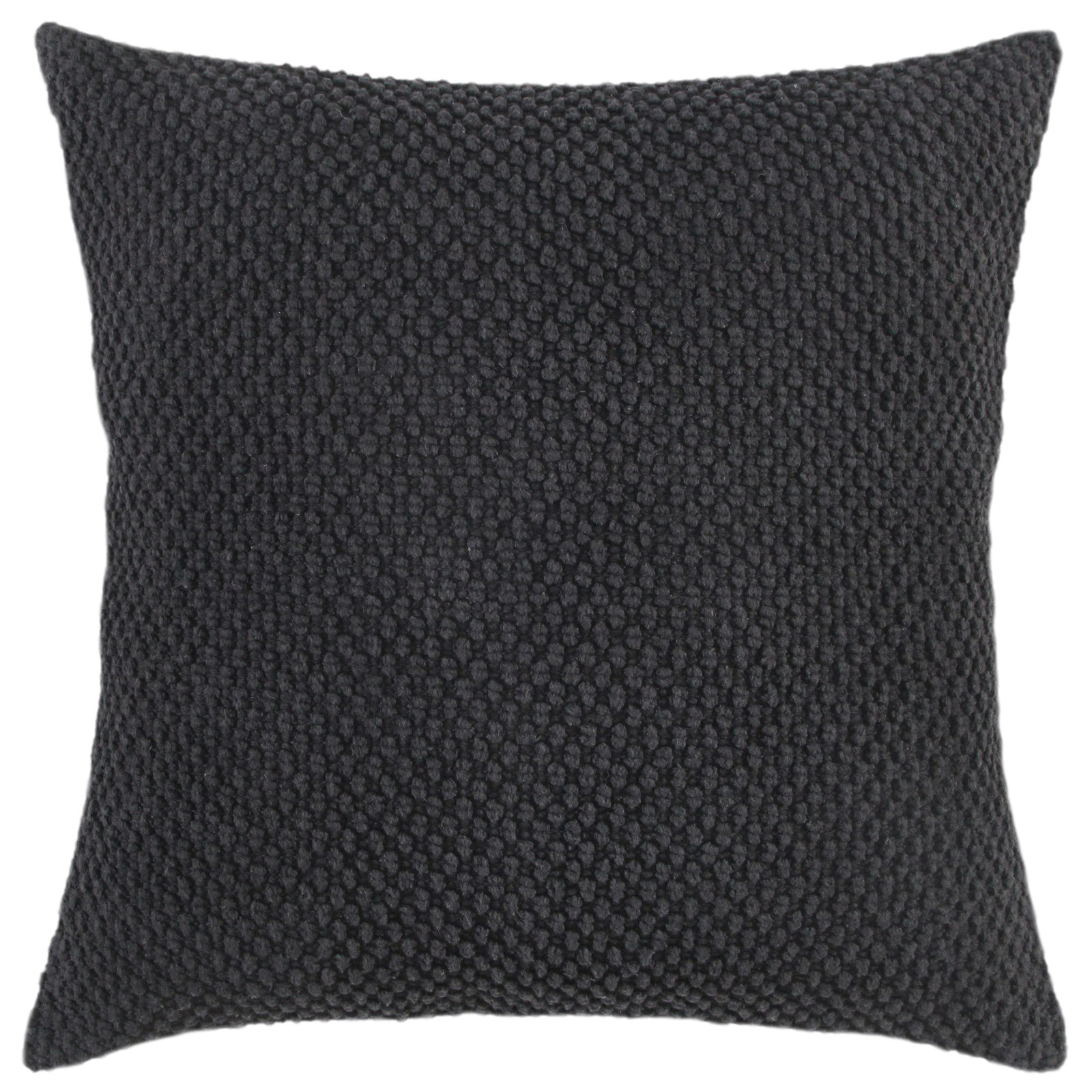 Saskia Embroidered Throw Pillow, Black