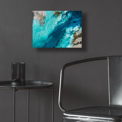  «Salt Water Passage» par Petra Meikle de Vlas, art mural en verre, 16 po x 12 po