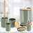 Bathroom Accessories with Natural Accents, Modern 6-piece Set-107511179