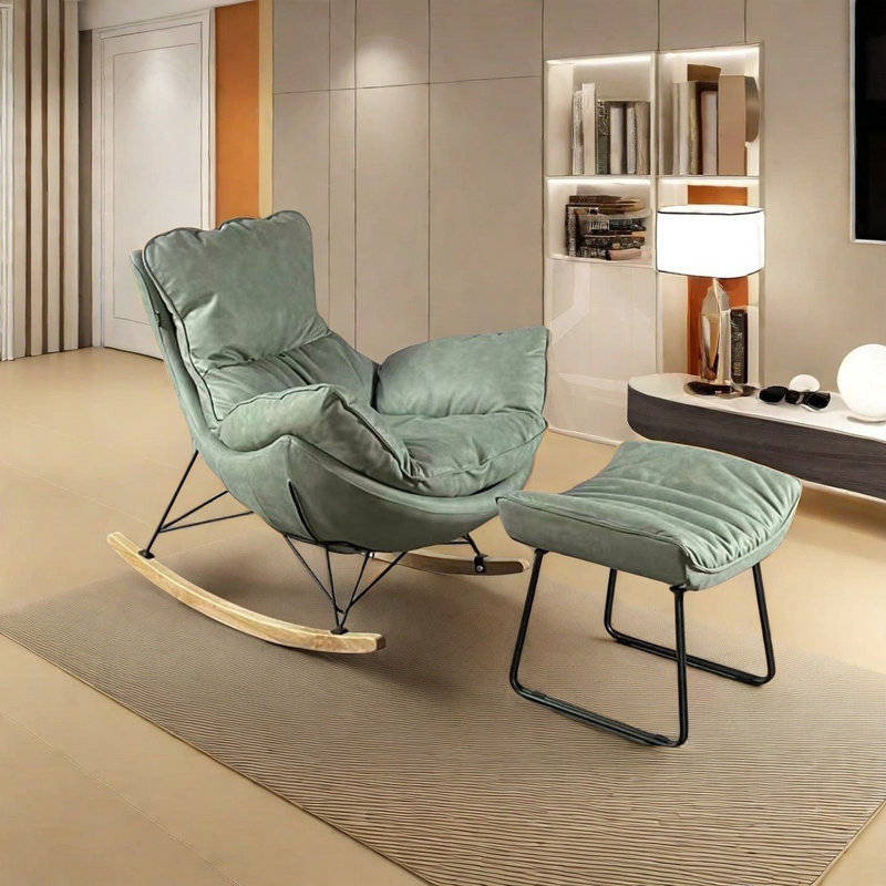 Chaise berçante de salon italien, Vert