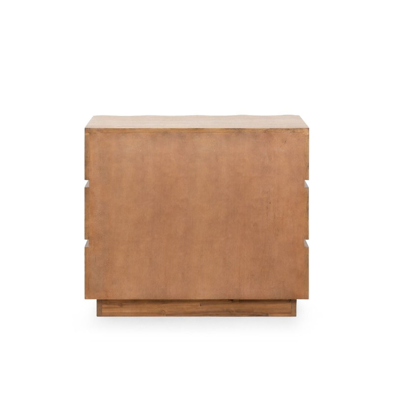 Vanessa 3 - Drawer Solid Wood Nightstand