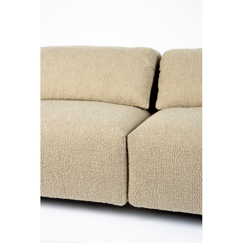 Canapé à accoudoirs carrés 102 po Wings, Mélange de polyester brun