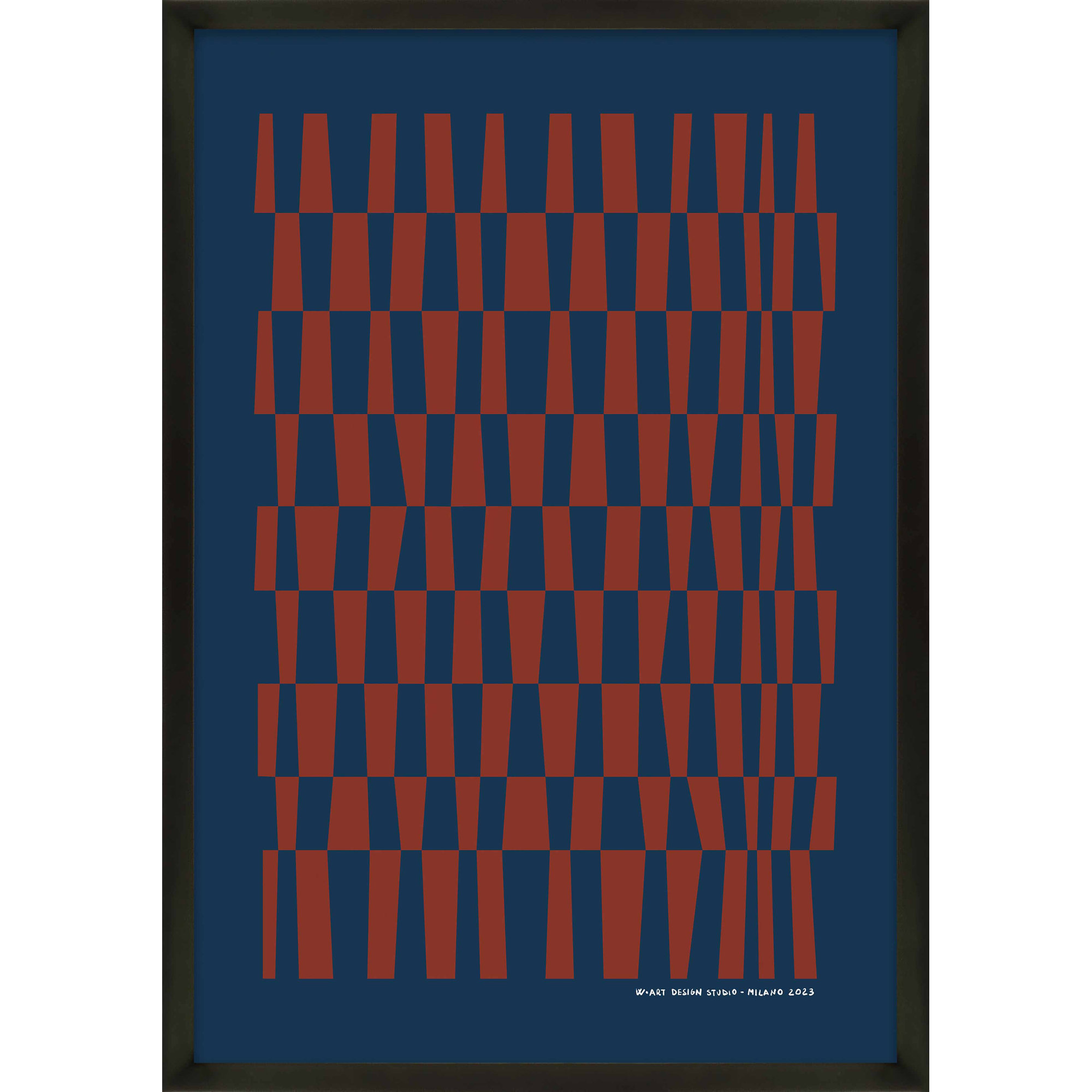 Vibrant Intersections 6 by Romina Gadler - Framed Wall Art, Black Framed, 38" H x 26.5" W