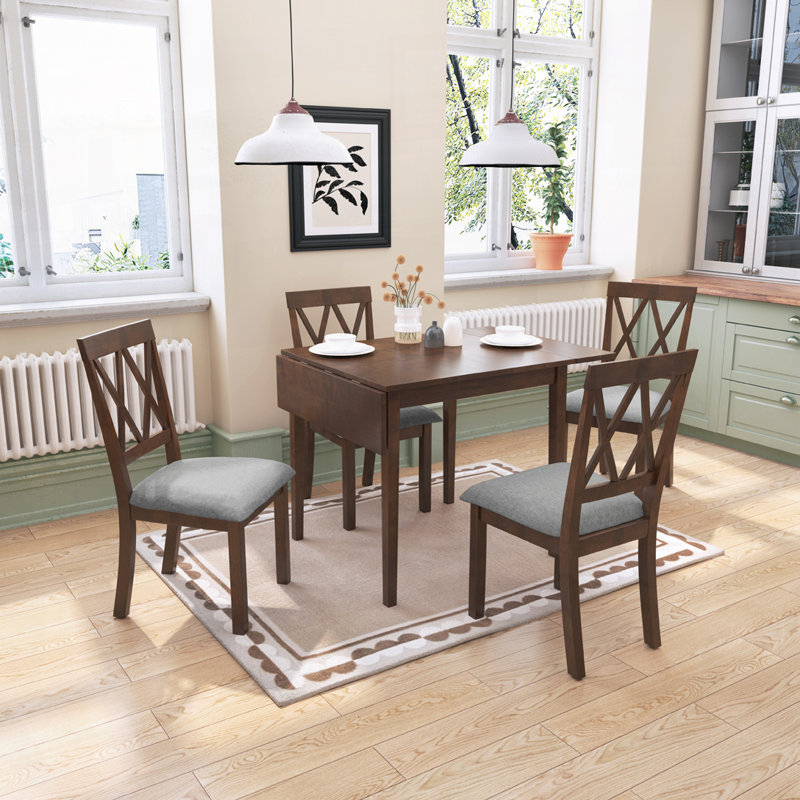Ensemble de table de salle à manger pour petits espaces, 5, Brun