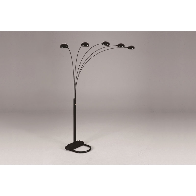 Lampe sur pied ajustable à finition noire, 82", Noir