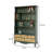 Bibliothèque simple en bois massif peint en vert
