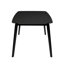 Table de salle à manger de style Mid-Century avec plateau en faux bois et pieds en bois d'hévéa, l 57,36 po x P 36,14 po, H 28,7 po, noir, solide +, nécessaire d'assemblage