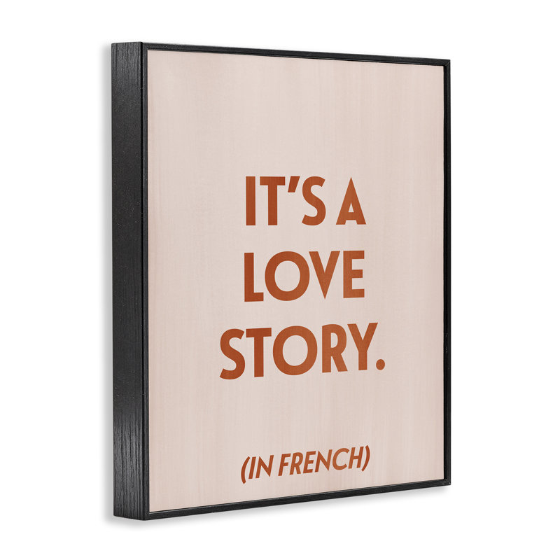 «Love Story In French Giclee Art» par Grace Popp, Giclée encadrée noir minuit, H 20 po x l 16 po