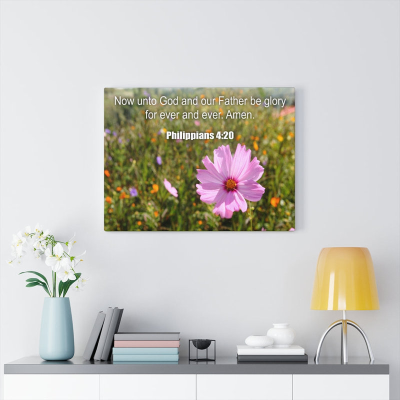 God And Our Father Philippians 4:20 - Wrapped Canvas Print, 30cm H x 41cm W