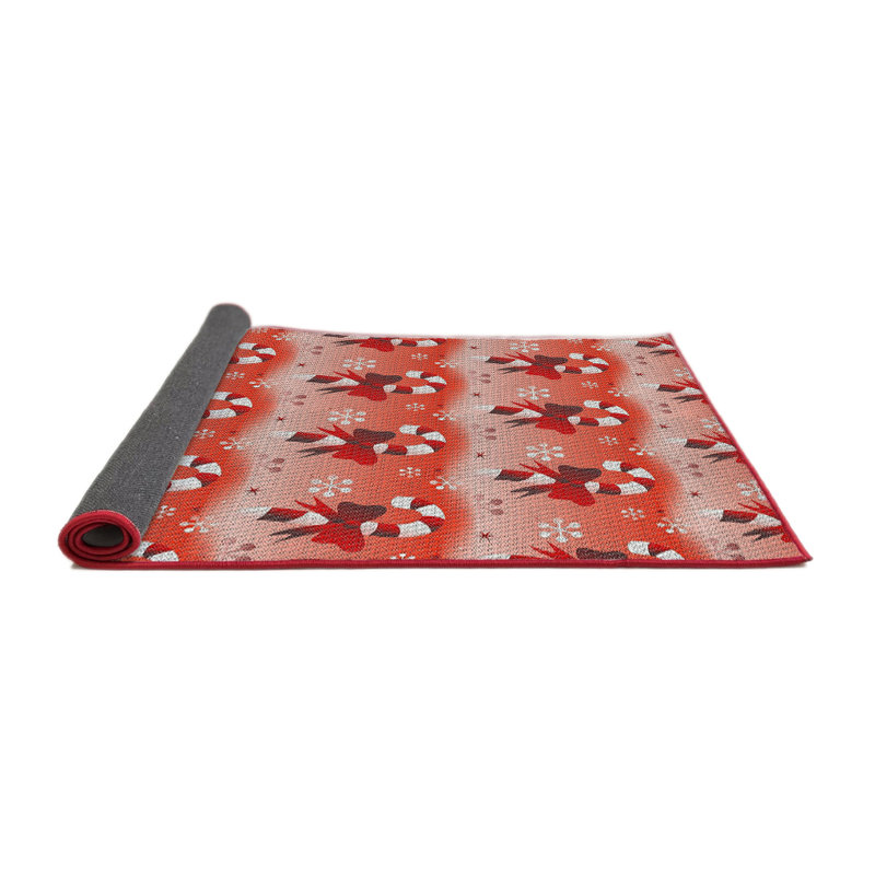 Tapis décoratif orange Balham, Carré 6 pi