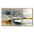 Toile avec cadre flottant or