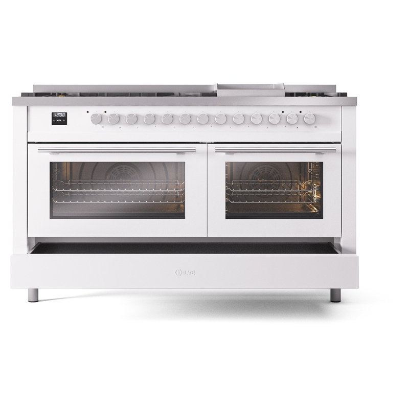 ILVE Professional Plus II 60 Dual Fuel Range , Blue/Gray, Natural Gas