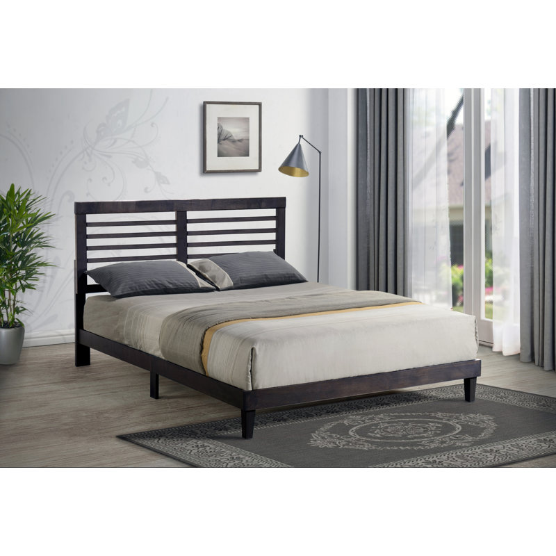 Isaul Slat Bed, Queen, Black