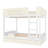 Beige White MDF+Pine+Plywood Full Bunk Bed with Trundle, Bookshelf, Car Design-1438014519-1438014522