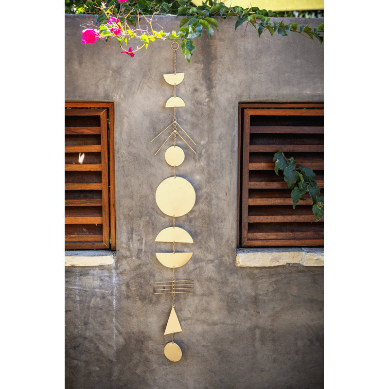 48" Gold Geometric Iron Wind Chime