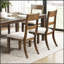 Ensemble 2 pièces de chaises de salle à manger contemporaines avec finition brun clair, sièges rembourrés confortables et design classique durable