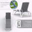 Chaise longue simple en aluminium avec dossier à 5 positions et accoudoirs-1301085997