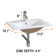 Wonline 18.1'' White Ceramic Rectangular Bathroom Sink with Faucet and Overflow