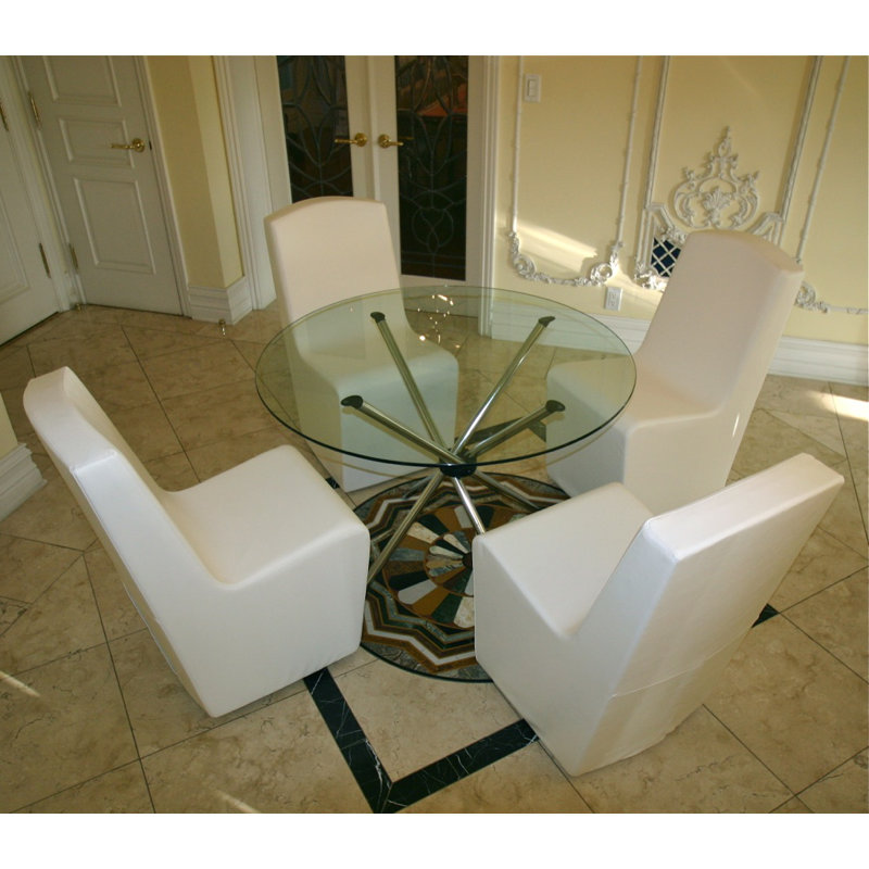 Upholstered Dining Chair, White