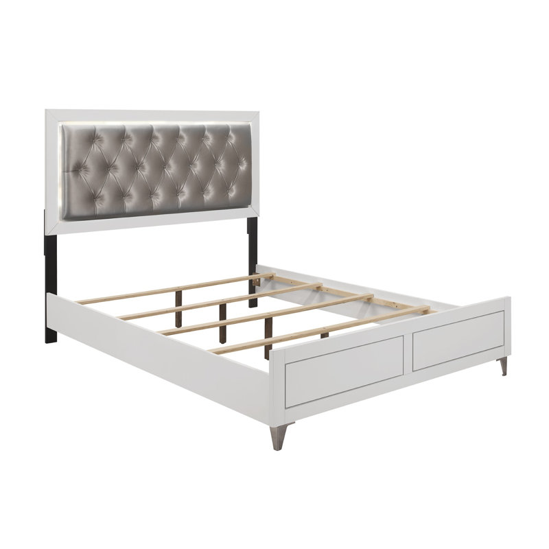 Ensemble de chambre configurable avec lit tapissier 5 pièces Tague, Grand
