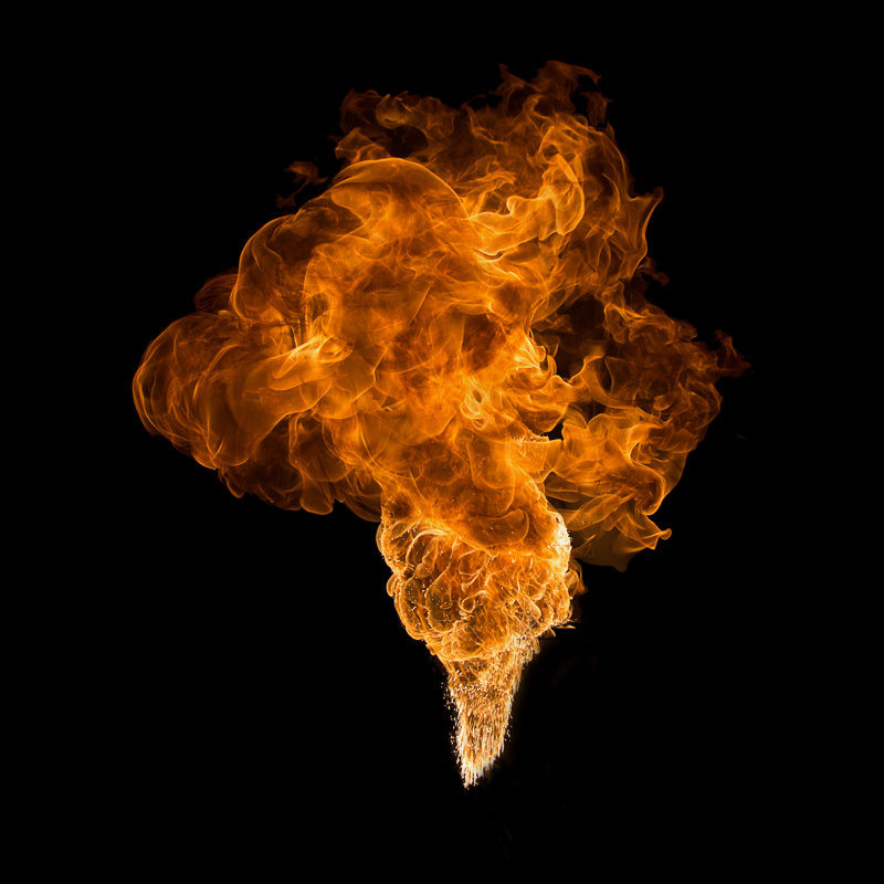 Texture Fire Explosion by Gurkoao - Wrapped Canvas Print, 30cm H x 30cm W